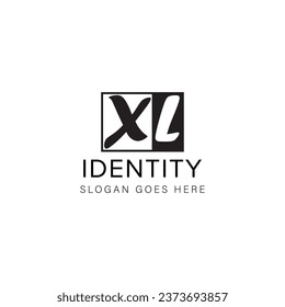 Logo de la carta LX diseño creativo con gráfico vector LX logotipo sencillo y moderno