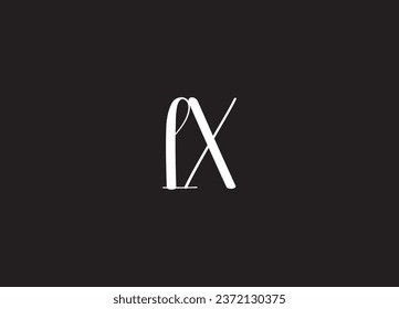 LX letter logo and initial design