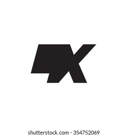LX negative space letter logo
