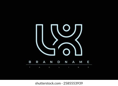 LX Technology Letter Logo Template. This tech letter logo is a graphic mark that uses letters to represent a technology company.