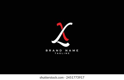 LX, XL, Abstraktes anfängliches Monogramm-Buchstaben-Alphabet-Logo-Design