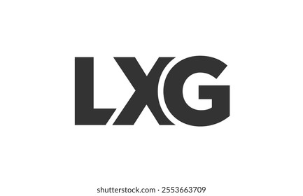 LXG logo design template with strong and modern bold text. Initial based vector logotype featuring simple and minimal typography. Trendy company identity ideal for businesses brand presence.