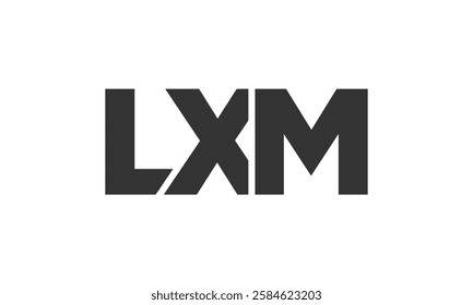LXM logo design template with strong and modern bold text. Initial based vector logotype featuring simple and minimal typography. Trendy company identity ideal for businesses brand presence.