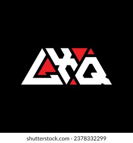 Diseño del logotipo de la letra triangular LXQ con forma triangular. Monograma de diseño del logotipo del triángulo LXQ. Plantilla de logotipo vectorial de triángulo LXQ con color rojo. Logotipo triangular LXQ Diseño sencillo, elegante y lujoso.