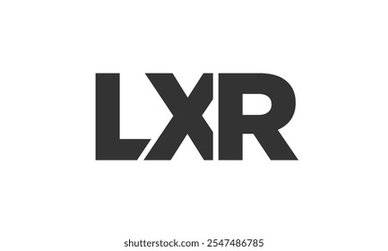 LXR logo design template with strong and modern bold text. Initial based vector logotype featuring simple and minimal typography. Trendy company identity ideal for businesses brand presence.