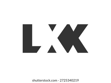 LXX diseño de logotipo. Letra inicial L X X estilo de letra en negrita para startups tecnológicas, consultoría, marca corporativa. Nombre creativo de la empresa, titulares de la tipografía, identidad, logotipo de moda. Ilustración vectorial.