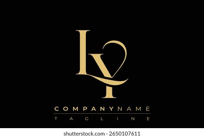 Logotipo de Joias Criativas LY Abstract. Um logotipo elegante com iniciais de monograma dourado em uma tipografia elegante e moderna, perfeito para a marca