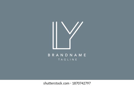 LY Alphabet initial Letter Monogram Icon Logo vector illustration