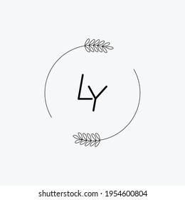 LY Beauty vector initial logo, handwriting logo of initial signature