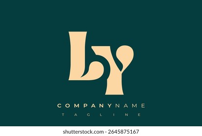 LY Creative Abstract Tipografia Design de logotipo. Logotipo elegante que combina tipografia arrojada e formas criativas, ideal para soluções de marca e identidade.