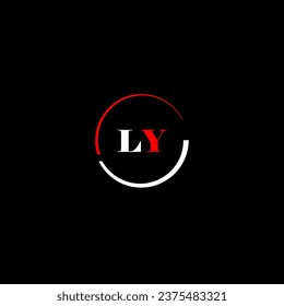 LY creative modern letters logo design template