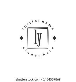 LY Initial beauty monogram logo vector