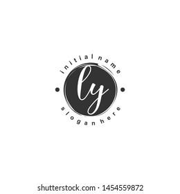 LY Initial beauty monogram logo vector
