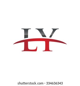 LY initial company red swoosh logo