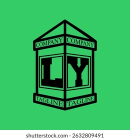 LY Initial Explore this unique collection of alphabet house logos, featuring stylish letter combinations inside a geometric house outline. Perfect for branding, graphic design projects