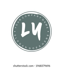 LY Initial logo Branding Brush wedding business