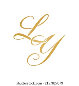 LY initial logo design vector stock