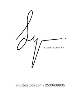 
Ly Initial signature logo vector design
