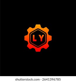 LY Initials Tech Logo Vector Art Icons and Graphics