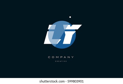 ly l y  blue circle dot big font alphabet company letter logo white design vector icon template 