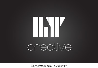 LY L Y Creative Letter Logo Design With White and Black Lines.