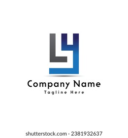 LY letter logo design icon