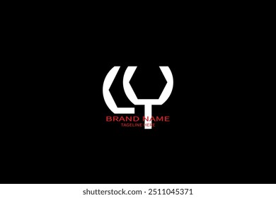 LY letter logo design on black background. LY creative initials letter logo concept. LY unique design.