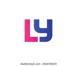 LY letter logo design vector template