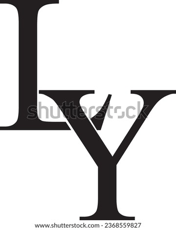 LY letter modern logo design
