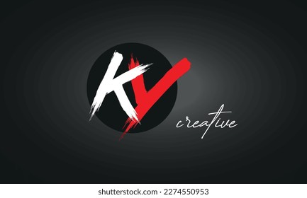 LY Letters Brush Paint Logo Symbol, elegantes Vektordesign