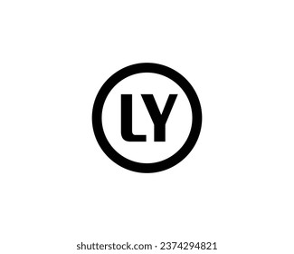 LY logo design vector template
