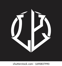 Logo-Monogramm mit Emblem und kreisrunder Design-Vorlage