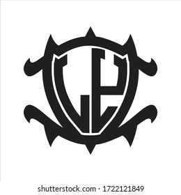 LY Logo monogram isolated with frame shield shape design template