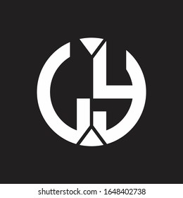 LY Logo monogram with piece circle ribbon style