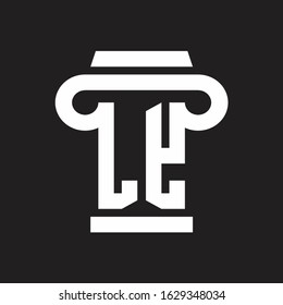 LY Logo monogram with pillar style design template