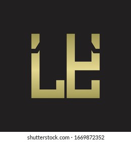 LY Logo with squere shape design template with gold colors