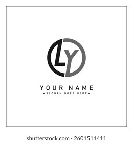 LY Minimal Vector Logo - Simple Business Logo for Monogram L and Y