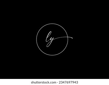 Diseño de logotipo en monograma LY y logotipo minimalista