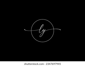LY monogram logo design and  minimalist logo