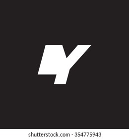 LY negative space letter logo black background