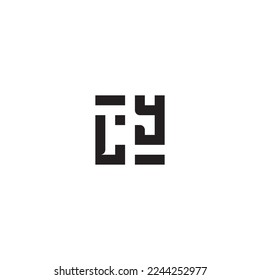 LY square concept retro logo in high quality professional design that will print well across any print media