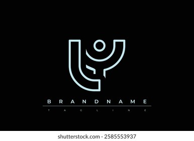 LY Technology Letter Logo Template. This tech letter logo is a graphic mark that uses letters to represent a technology company.