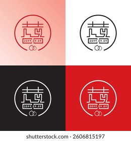 LY wedding creative logo design