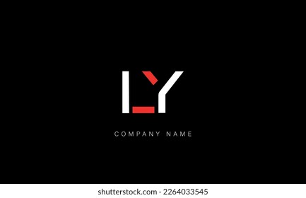 LY, YL Abstract Letters Logo Monogram