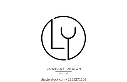 LY, YL, Abstract Letters Logo Monogram