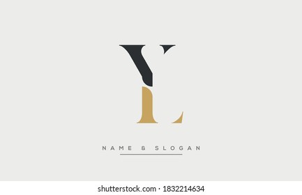 LY, YL Initial Letters Logo Monogram Vector