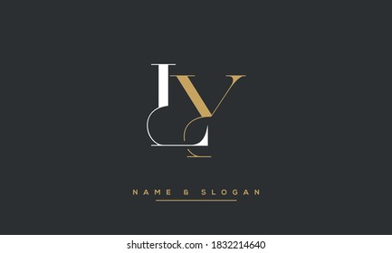 LY, YL Initial Letters Logo Monogram Vector