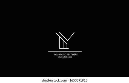 LY YL L Y abstract vector logo monogram template