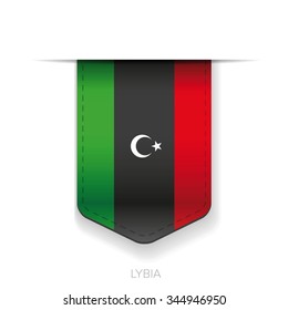 Lybia flag vector ribbon