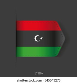 Lybia flag vector ribbon